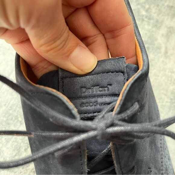 Ecco S.T.1. Hybrid Blue Suede Oxfords 10-10.5 - Picture 4 of 9